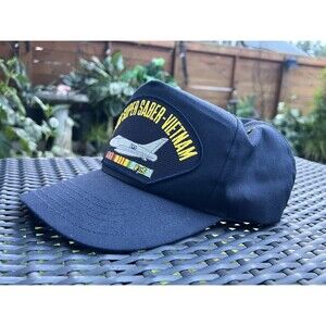 Vintage Vietnam Veteran F-100 Super Sabre Hat USAF Ret DAV Commander Cap